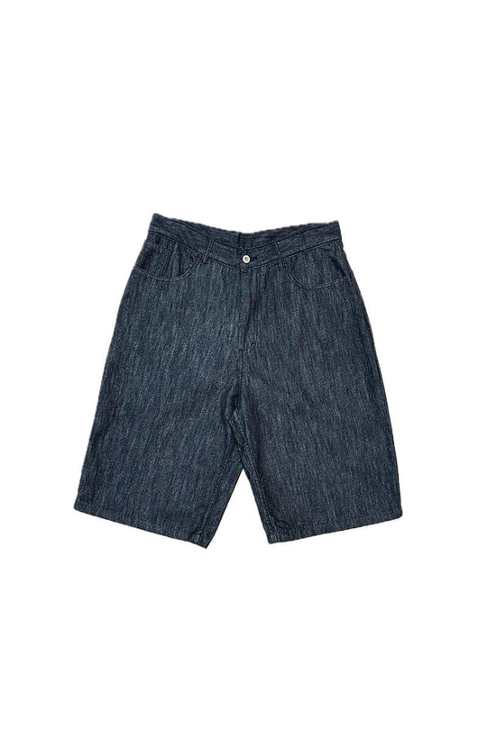 LIBERAFIT Raw Denim Below Knee Shorts | Face 3 Face