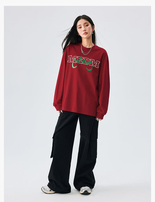 MEDM Arched Logo Handwritten Long Sleeve Tee | Face 3 Face