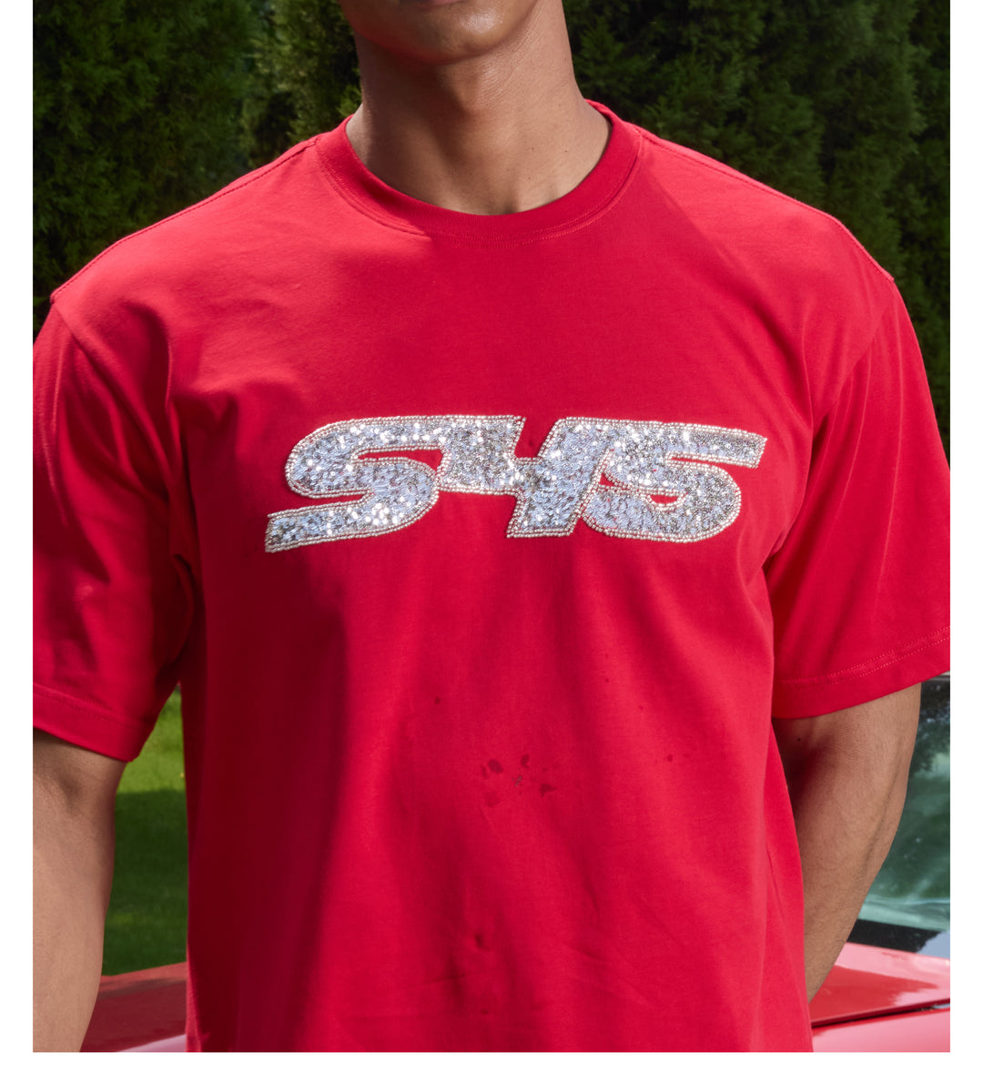 S45 Sequin Metal Logo Tee | Face 3 Face
