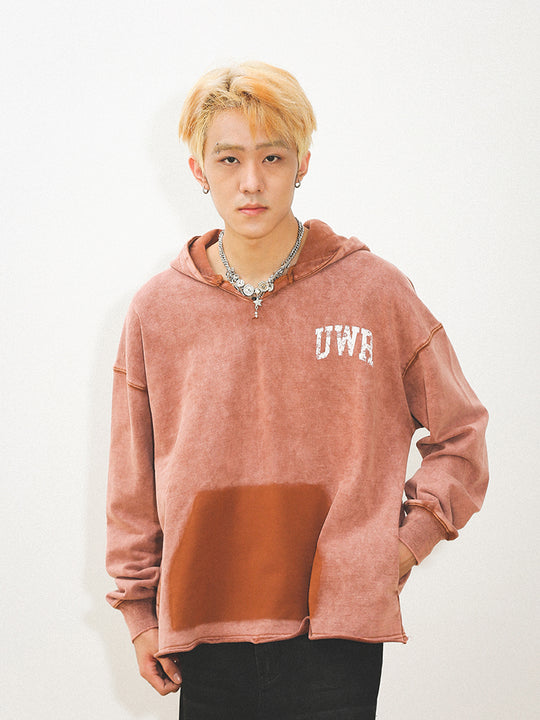 UNTILWERICH Heavy Washed Destruction Vintage Hoodie | Face 3 Face
