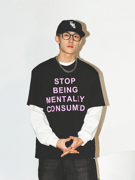 UNTILWERICH "STOP BEING MENTALLY CONSUMED" Print Tee | Face 3 Face