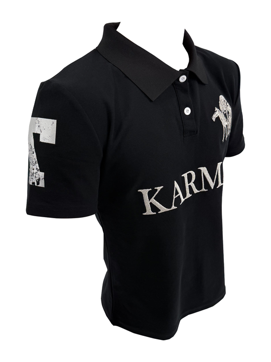 KARMANISTIC Embroidered and Printed Short Polo Shirt | Face 3 Face