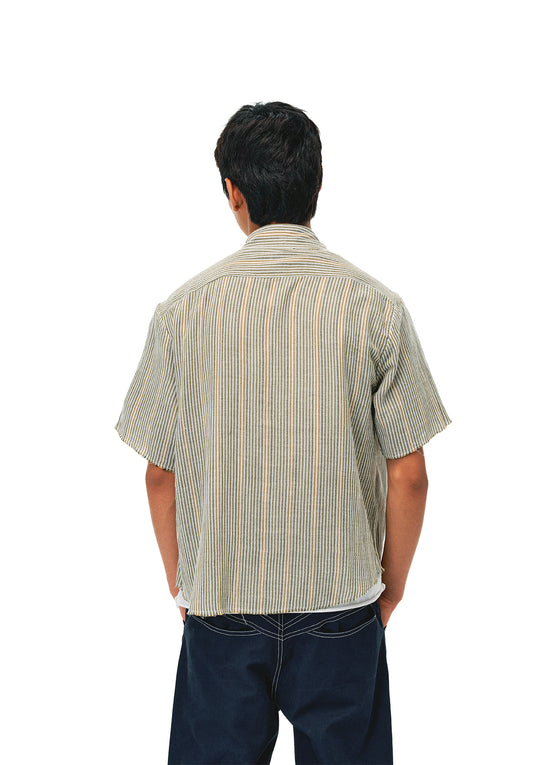 EVILKNIGHT(EK) Striped Plaid Reversible Short Sleeve Shirt | Face 3 Face