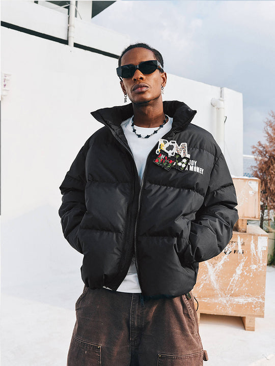 MEDM Logo Velcro Down Jacket | Face 3 Face