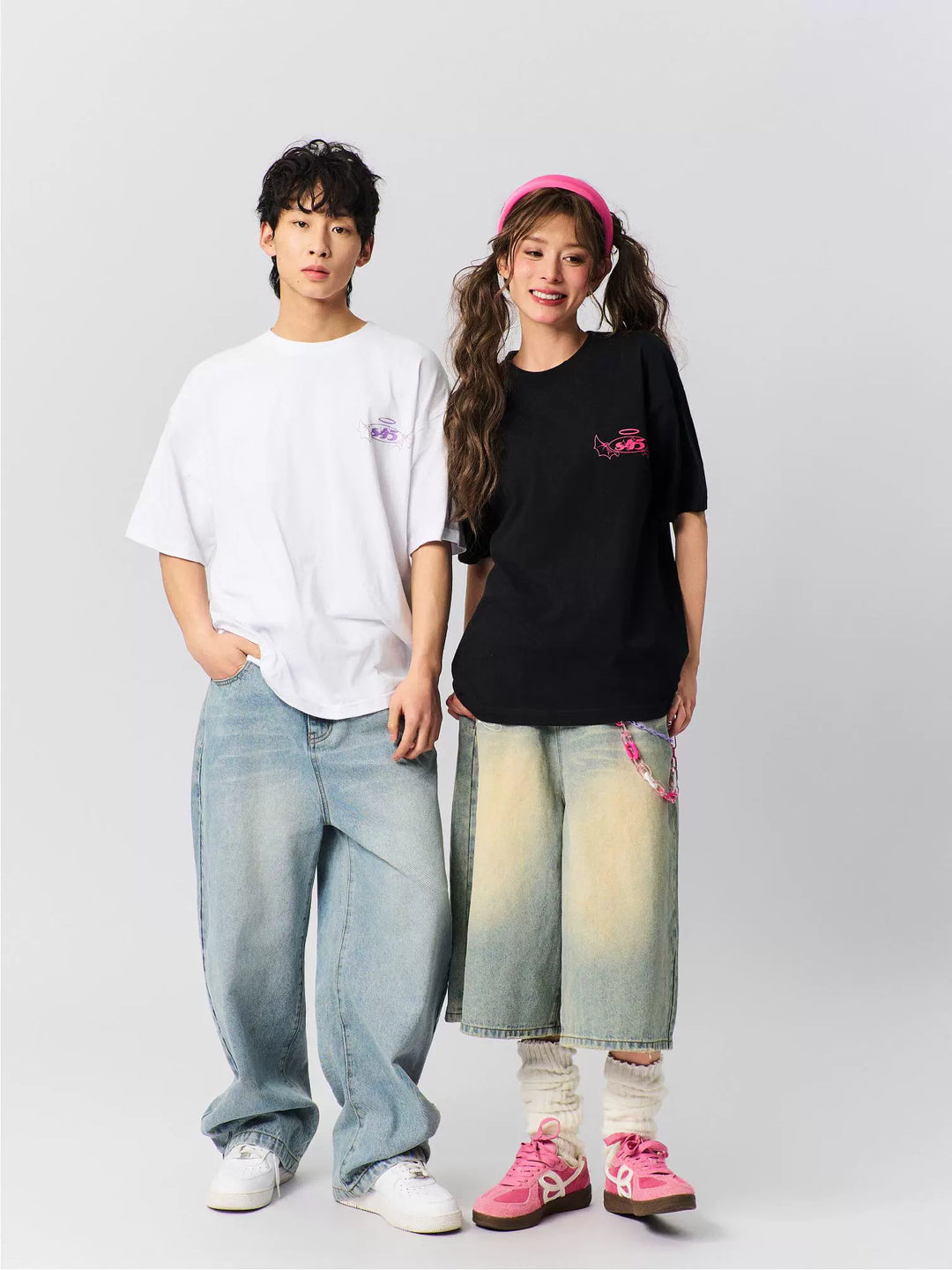 S45 Angel and Devil Print Tee | Face 3 Face