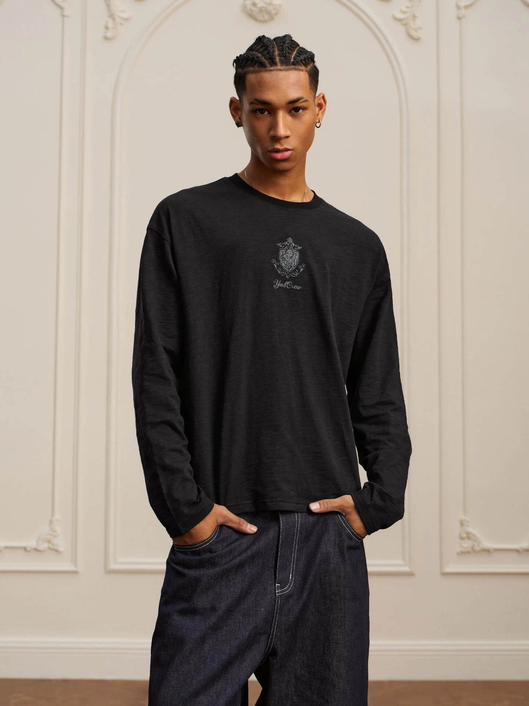 YADcrew Horse Vintage Print Long Sleeve Tee | Face 3 Face