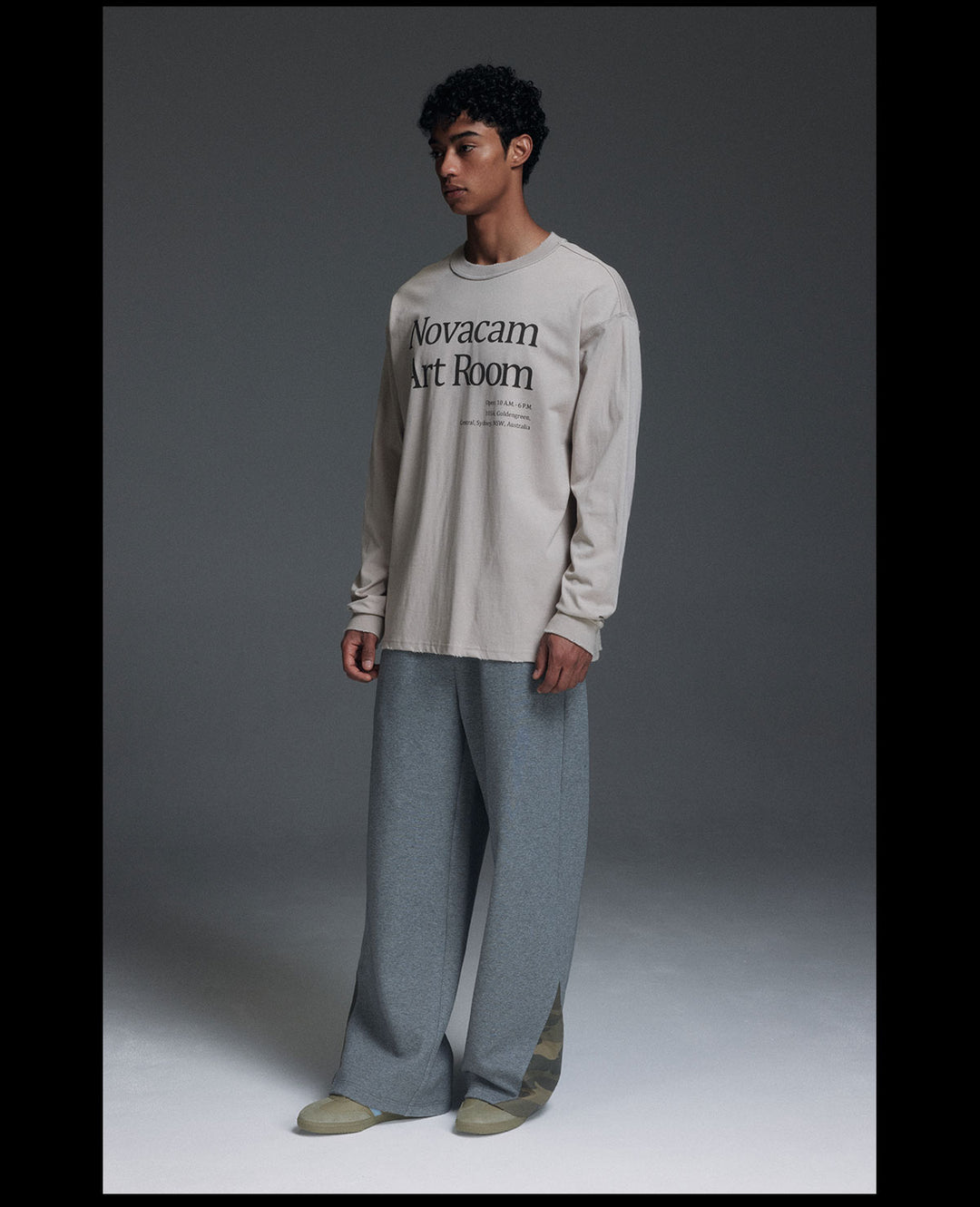 NOVACAM Novacam Art Room Backstitching Frayed Long Sleeve Tee | Face 3 Face