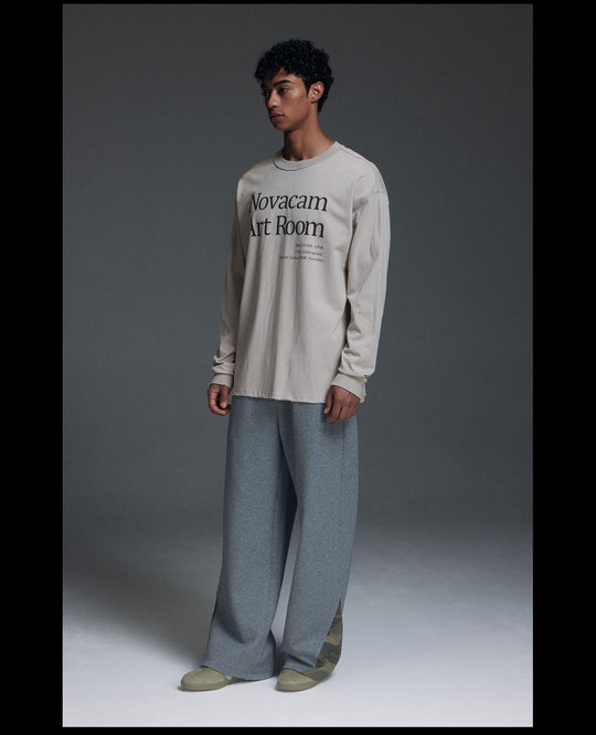 NOVACAM Novacam Art Room Backstitching Frayed Long Sleeve Tee | Face 3 Face