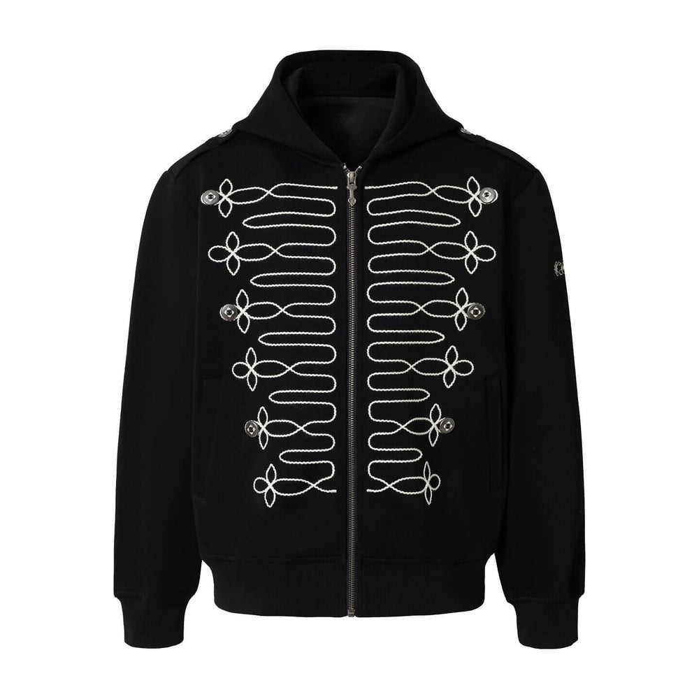 YADcrew Napoleonic Style Epaulette Zip Up Hoodie | Face 3 Face