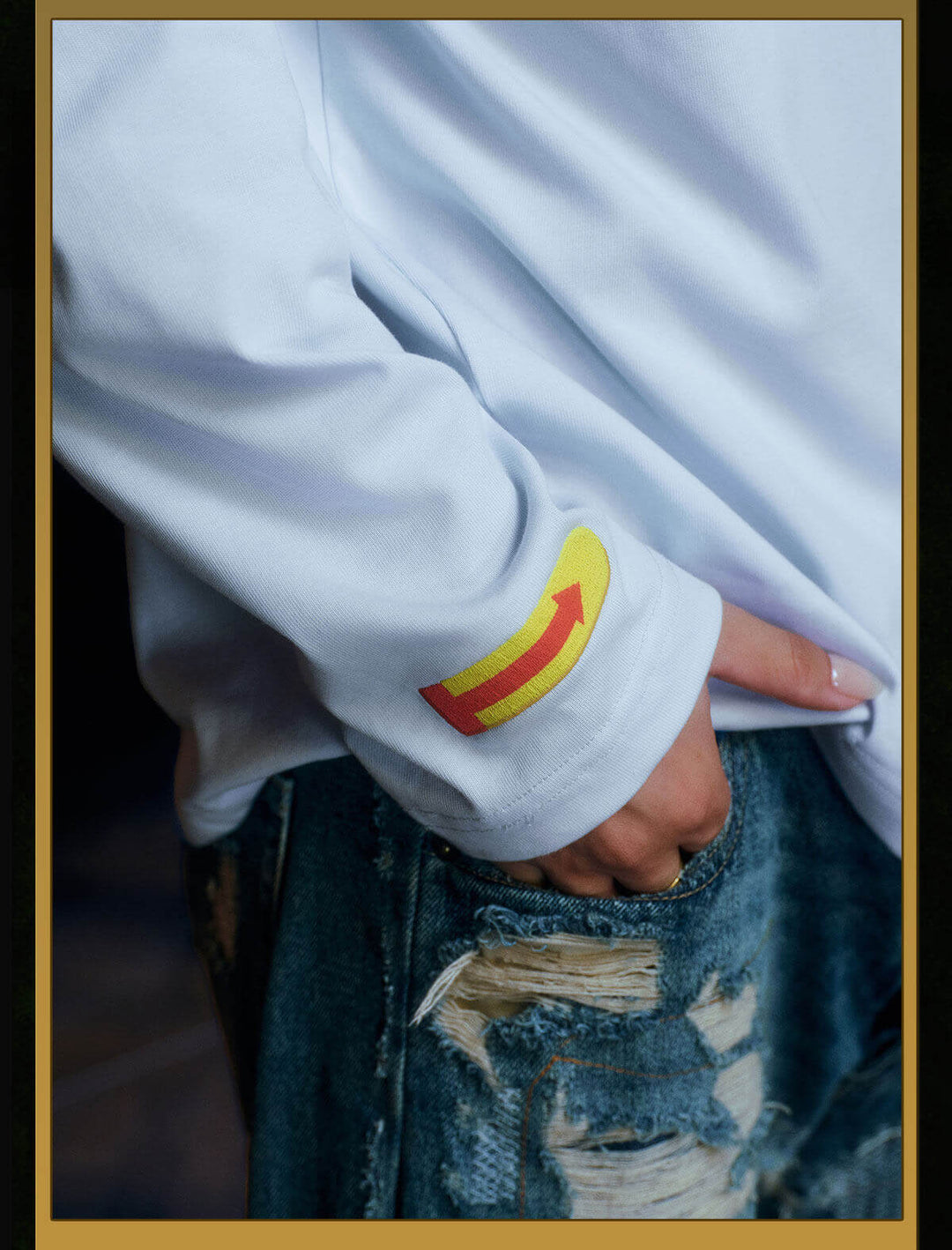 MEDM × HUNTER×HUNTER Character Embroidered Patch Long Sleeve Tee | Face 3 Face