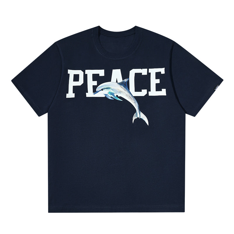 JUST VIBE PEACE Dolphin Graphic Tee | Face 3 Face
