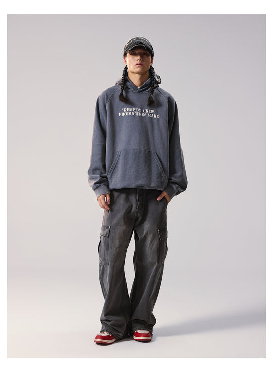 Remedy Washed Reversible Raglan Hoodie | Face 3 Face