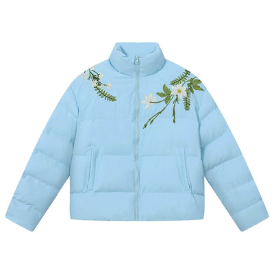 Harsh and Cruel Floral Embroidered Loose Padded Jacket | Face 3 Face