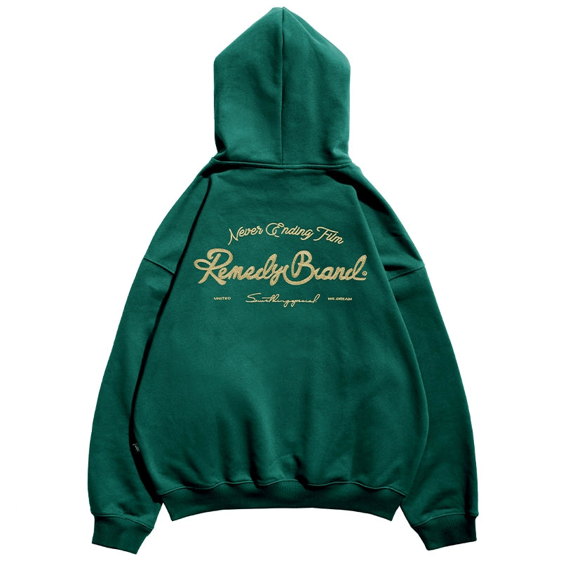Remedy Metal Wax Seal Chain Embroidered Hoodie | Face 3 Face