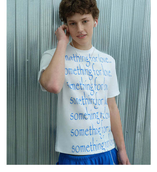 S45 All Over Slogan Print Short Sleeve Tee