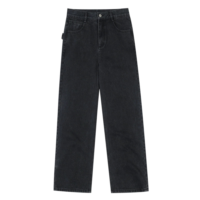 MEDM Horsehair Waist Tag Washed Jeans | Face 3 Face