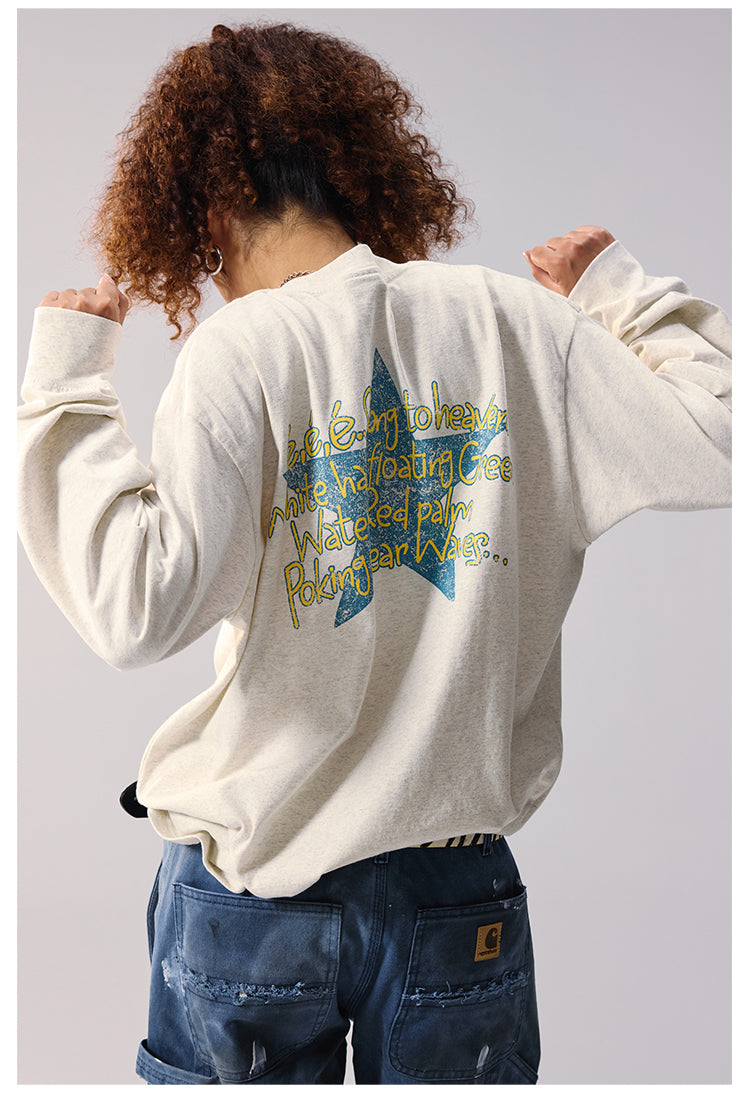 Remedy Duck and Star Aged Print Long Sleeve Tee | Face 3 Face