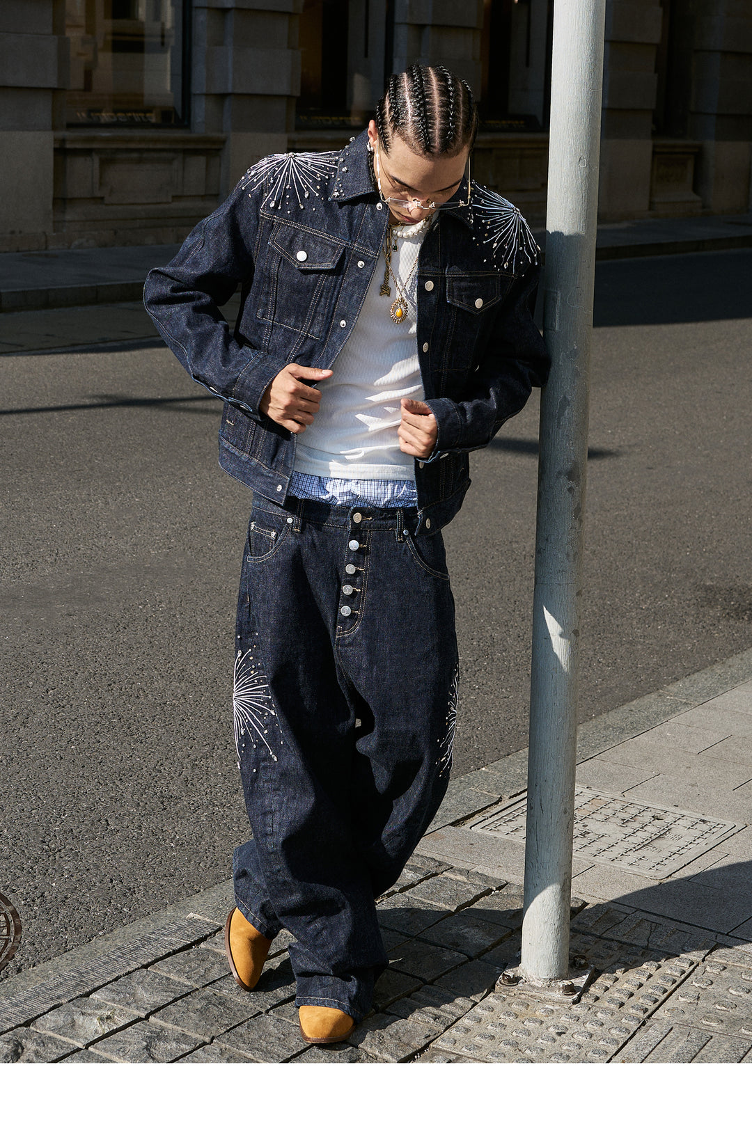 STEEPC Fireworks Rhinestone Denim Jeans | Face 3 Face