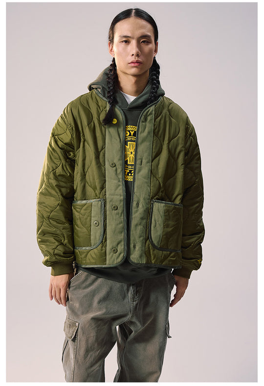 Remedy Patch Embroidered Quilted Military Jacket | Face 3 Face