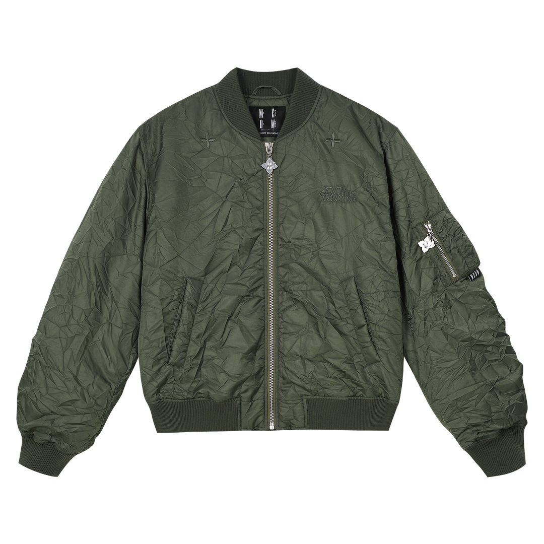 MEDM Crinkled Nylon MA-1 Bomber Jacket | Face 3 Face