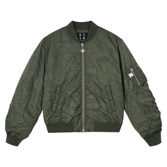 MEDM Crinkled Nylon MA-1 Bomber Jacket | Face 3 Face
