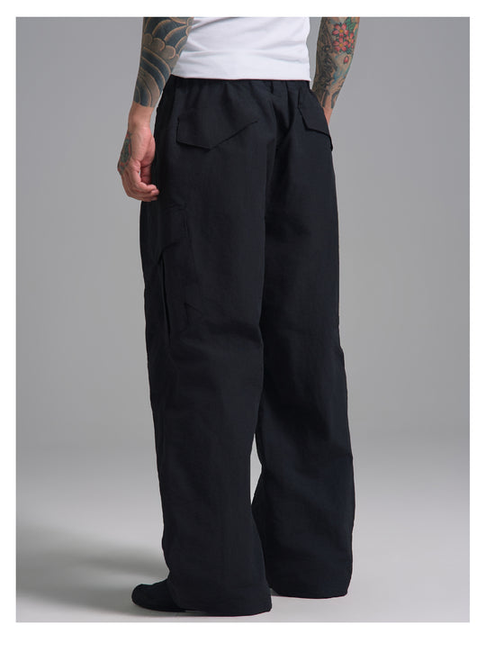 S45 Nylon Baggy Cargo Pants | Face 3 Face