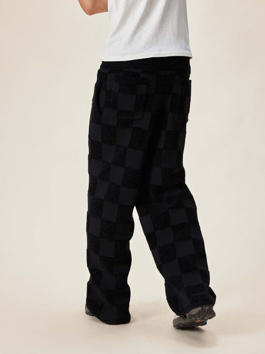 EVILKNIGHT(EK) Jacquard Logo Plaid Knit Pants | Face 3 Face