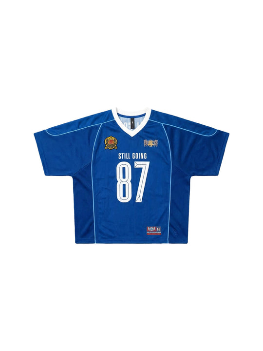 1807 Stripe Pattern and Mesh Short Sleeve Soccer Jersey