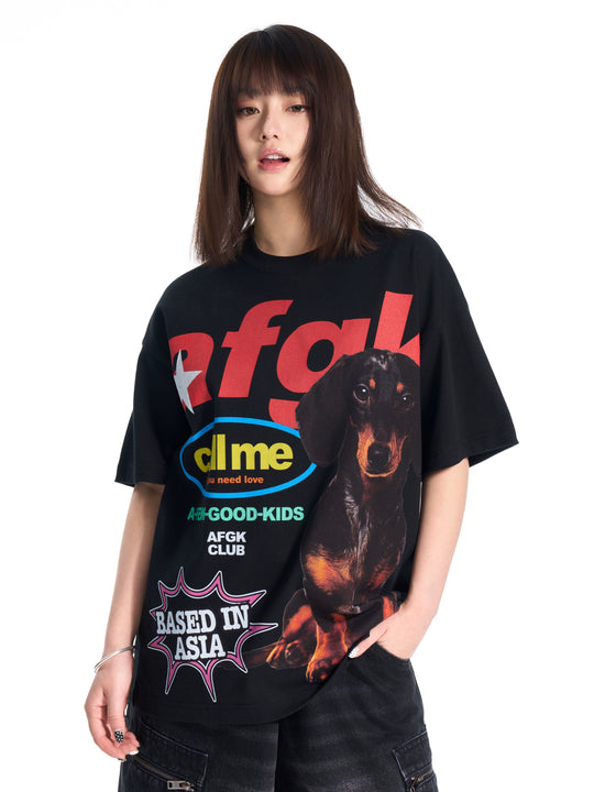 AFGK Dachshund Digital Print Tee | Face 3 Face