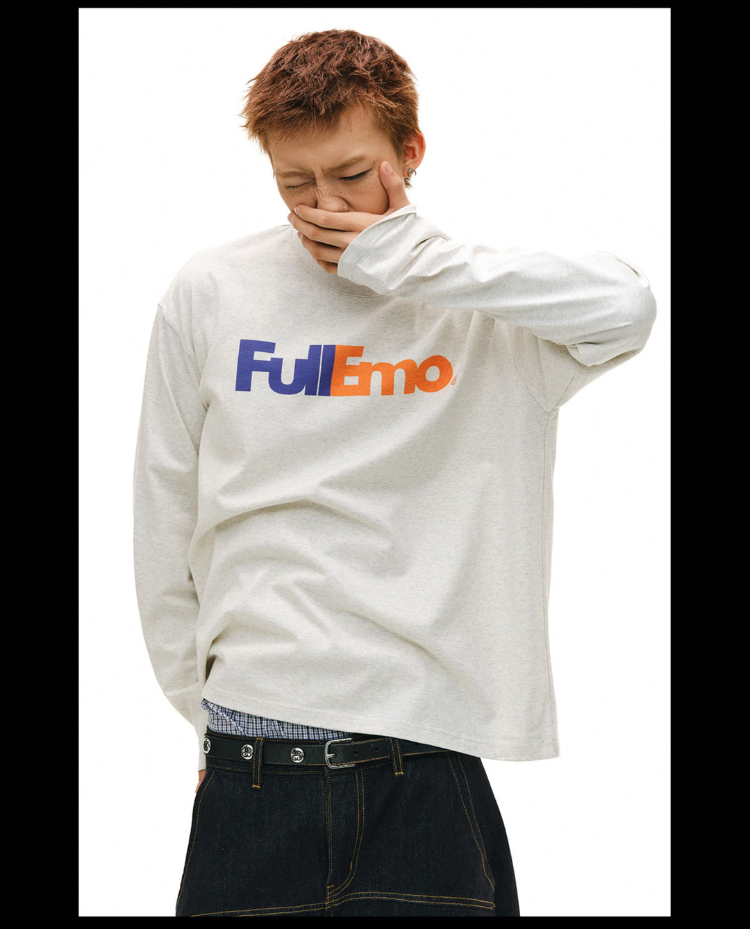 NOVACAM Vintage Playful Logo Long Sleeve Tee | Face 3 Face