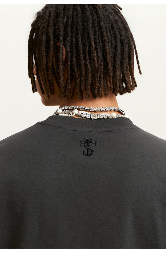 Small Town Kid Pearl Layered Embroidery Tee | Face 3 Face