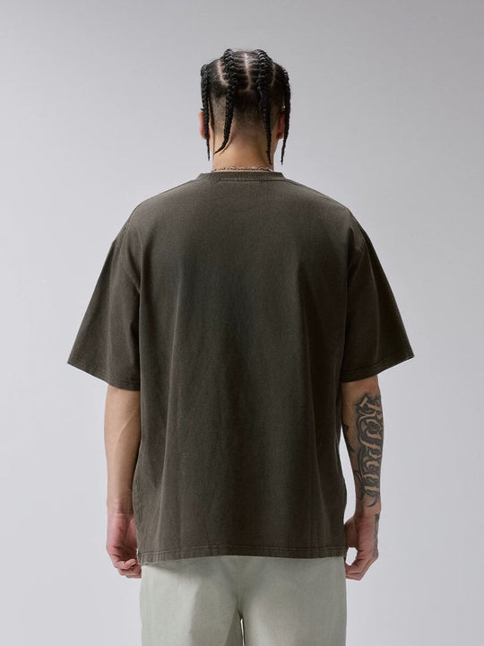 F2CE Aged Pistol Photo Print Washed Distressed Short Sleeve Tee | Face 3 Face