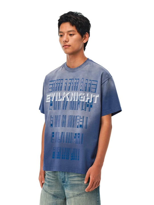 EVILKNIGHT(EK) Printed Old Wash Tee | Face 3 Face