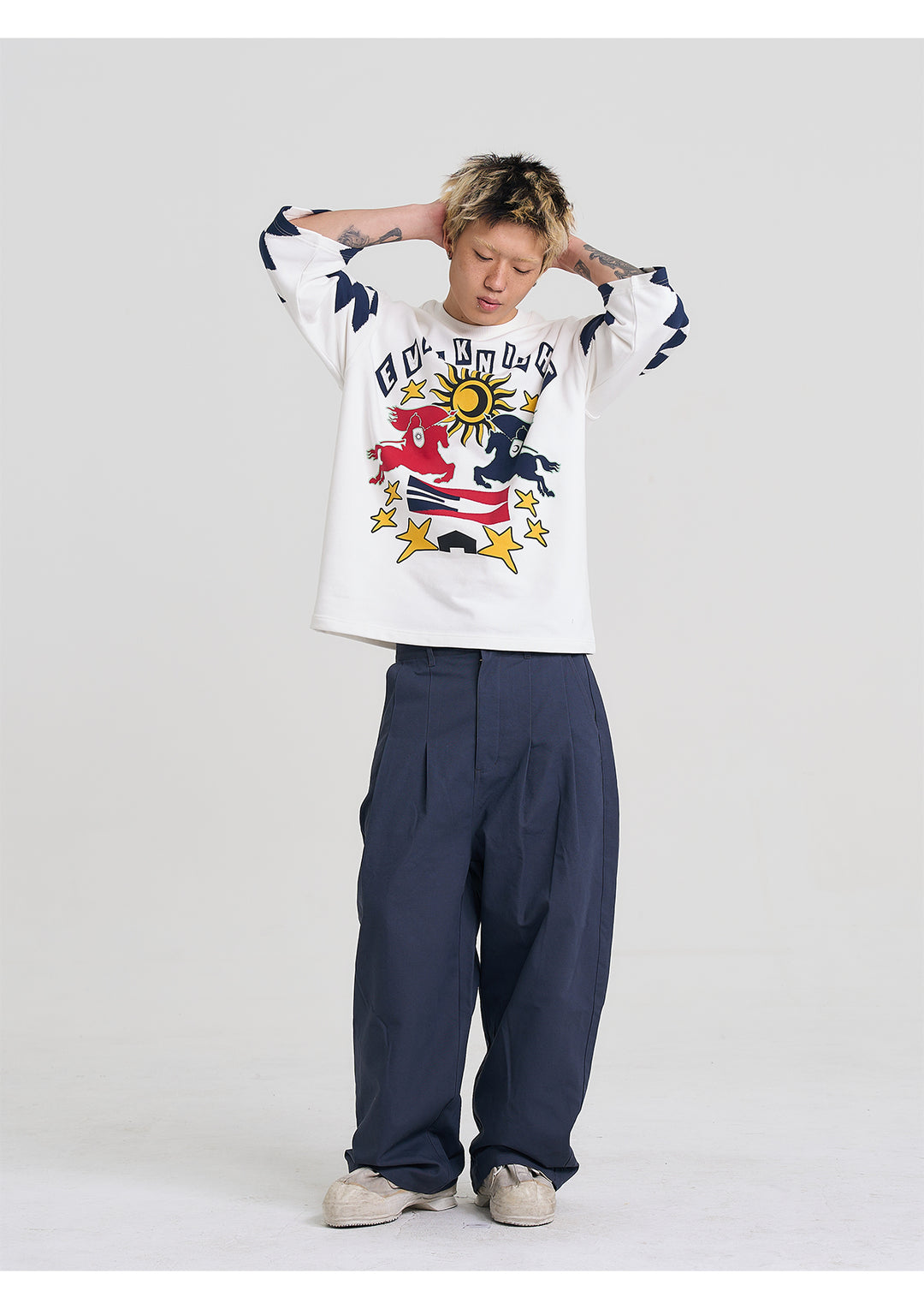 EVILKNIGHT(EK) Knight Graphic 3/4 Sleeve Tee | Face 3 Face