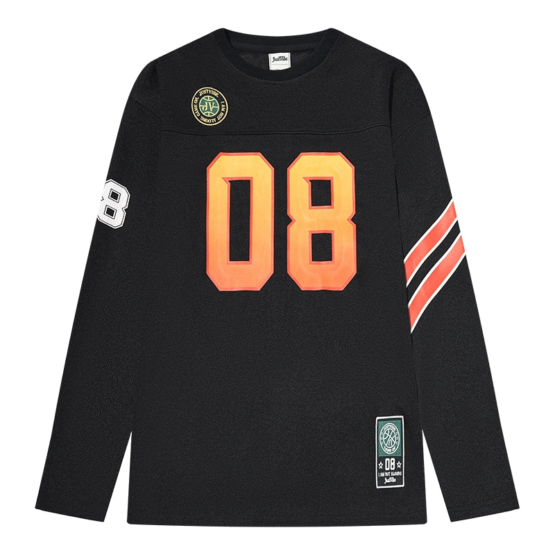 JUST VIBE Patchwork Long Sleeve Hockey Jersey Tee | Face 3 Face