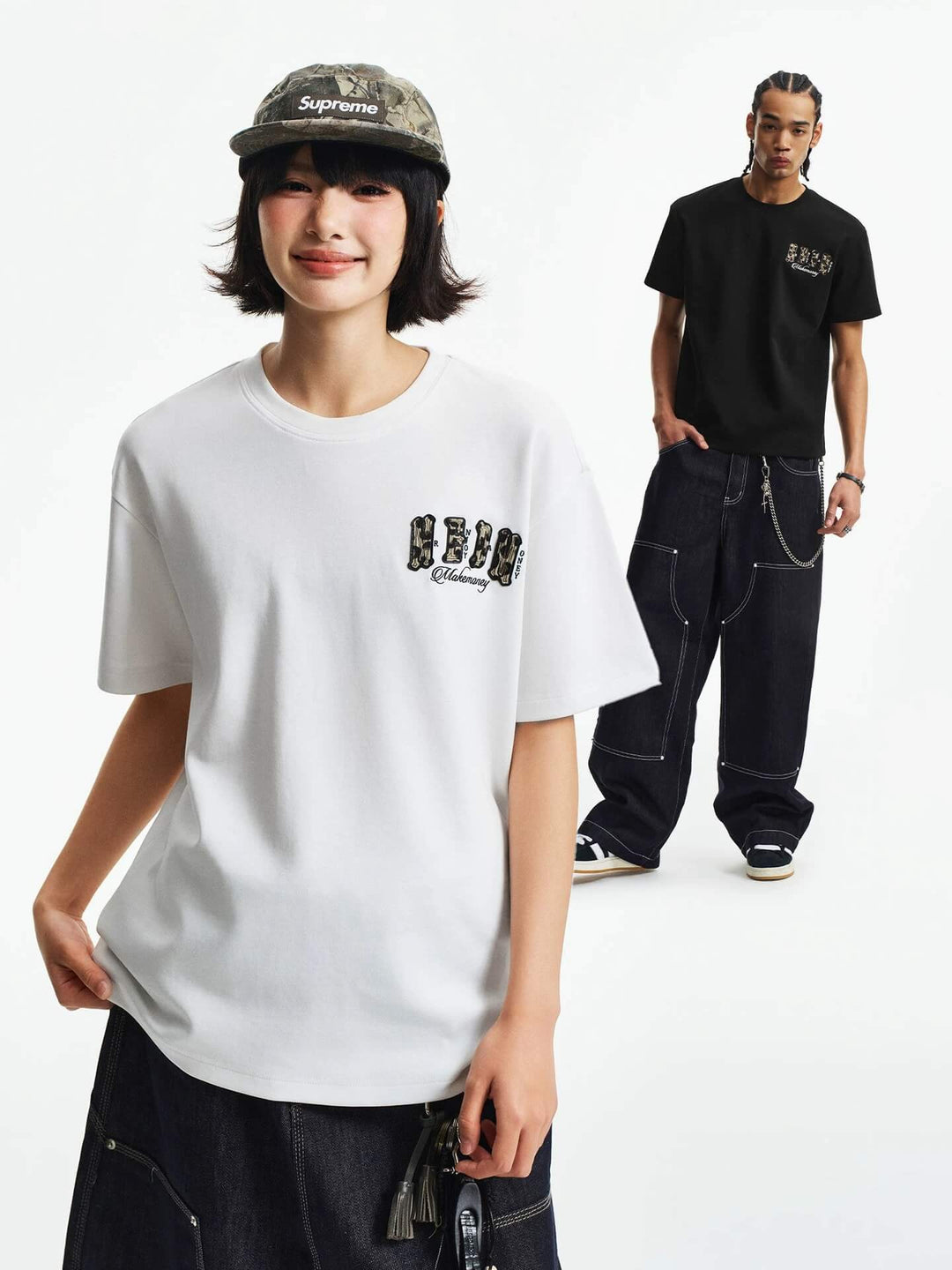 MEDM Small Leopard Logo Patch Long Sleeve Tee | Face 3 Face