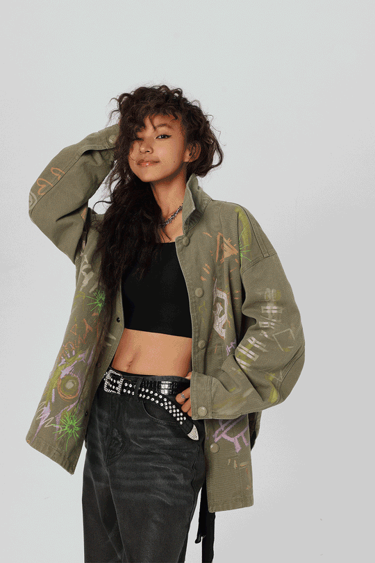 JHYQ Pulp Printed Work Jacket