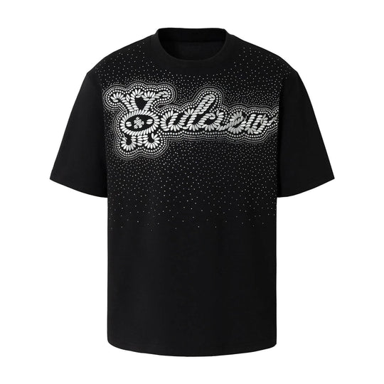 YADcrew Galaxy Rhinestone 3D Logo Embroidered Tee | Face 3 Face