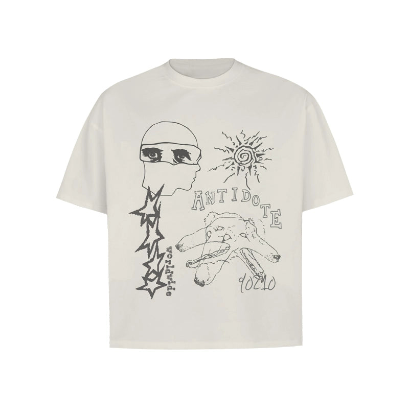 ANTIDOTE Hand-Painted Graffiti Tee | Face 3 Face