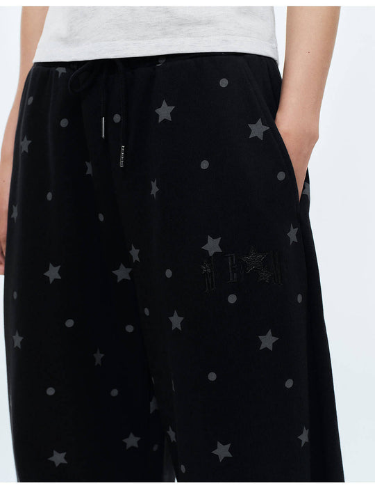 MEDM Star Polka Dot Print Baggy Sweatpants | Face 3 Face