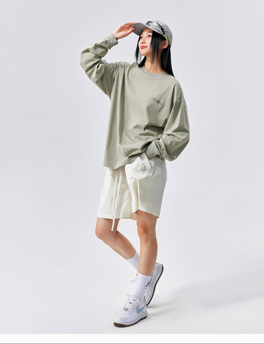 MEDM Logo Embroidered Antibacterial Long Sleeve Tee | Face 3 Face