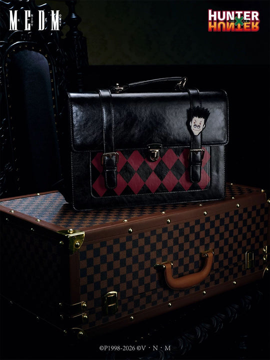 MEDM × HUNTER×HUNTER Leorio Checkered Briefcase | Face 3 Face