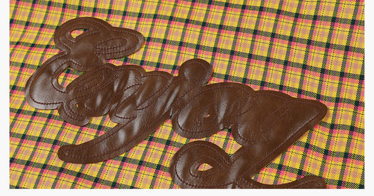 MEDM Plaid Quilted-Lined Leather Patch Track Jacket | Face 3 Face