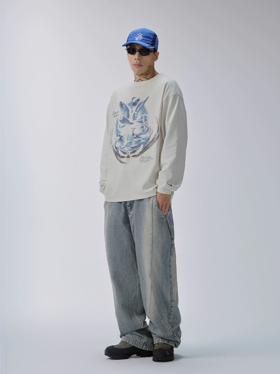 F2CE Vintage Print Long Sleeve Tee | Face 3 Face