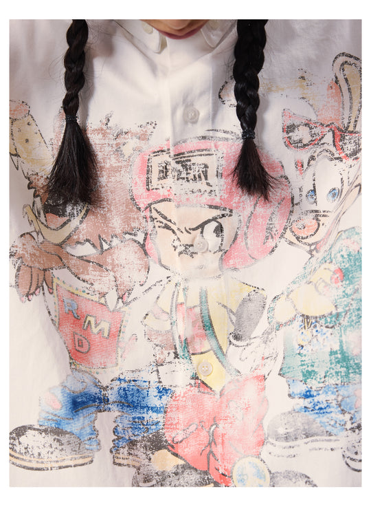 Remedy Cartoon Print Long Sleeve Shirt | Face 3 Face