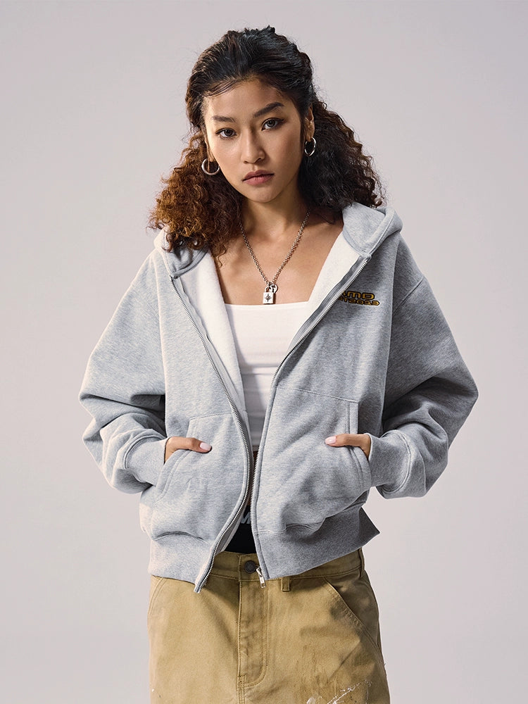 Remedy Terry Embroidery Zip Up Hoodie | Face 3 Face