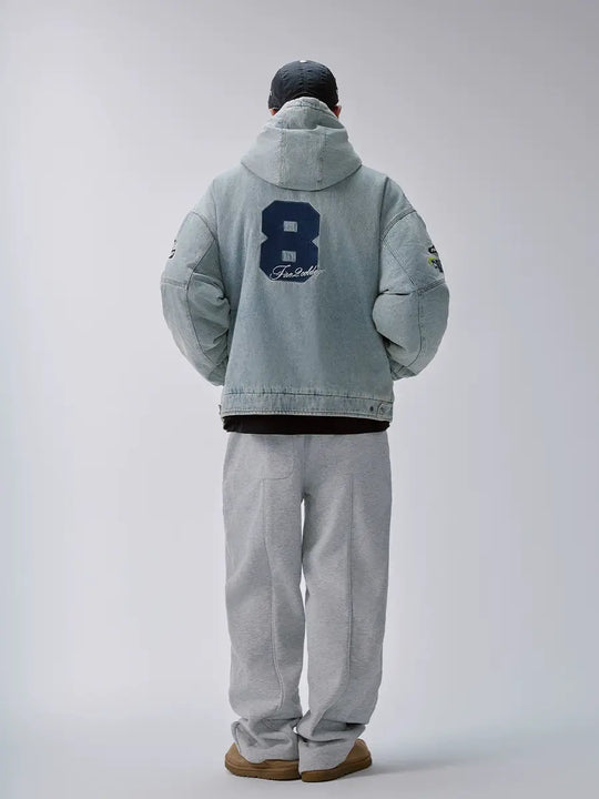 F2CE Racing Embroidered Vintage Washed Denim Jacket | Face 3 Face