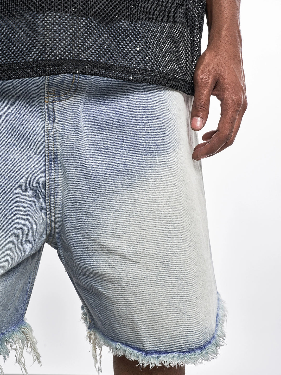 F3F Select Gradient Wash Denim Shorts | Face 3 Face