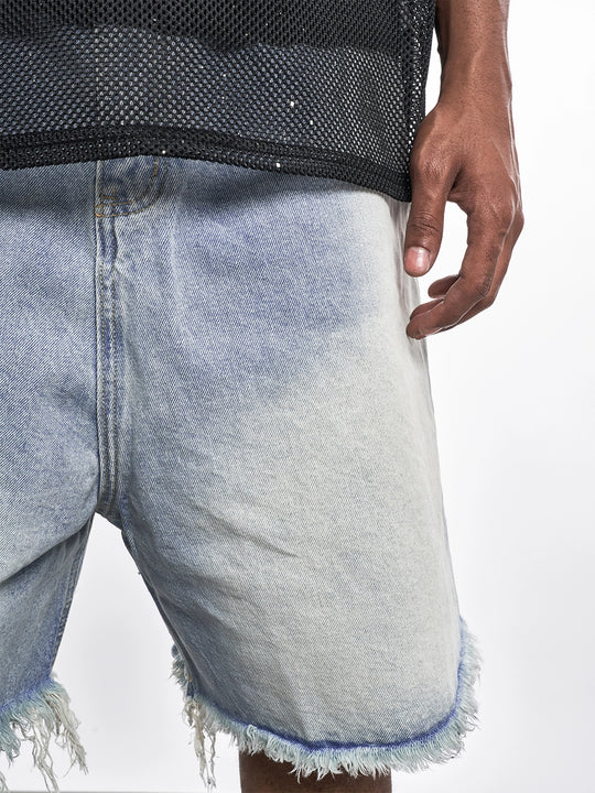 F3F Select Gradient Wash Denim Shorts | Face 3 Face