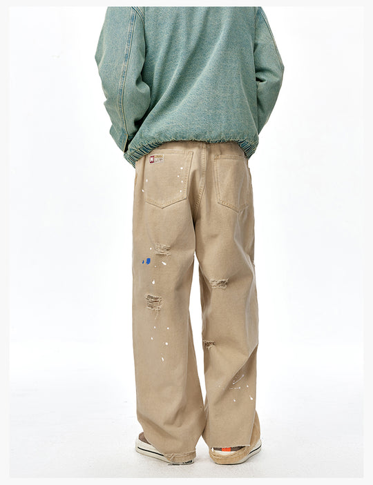 MEDM Ink Splash Double Knee Work Pants | Face 3 Face